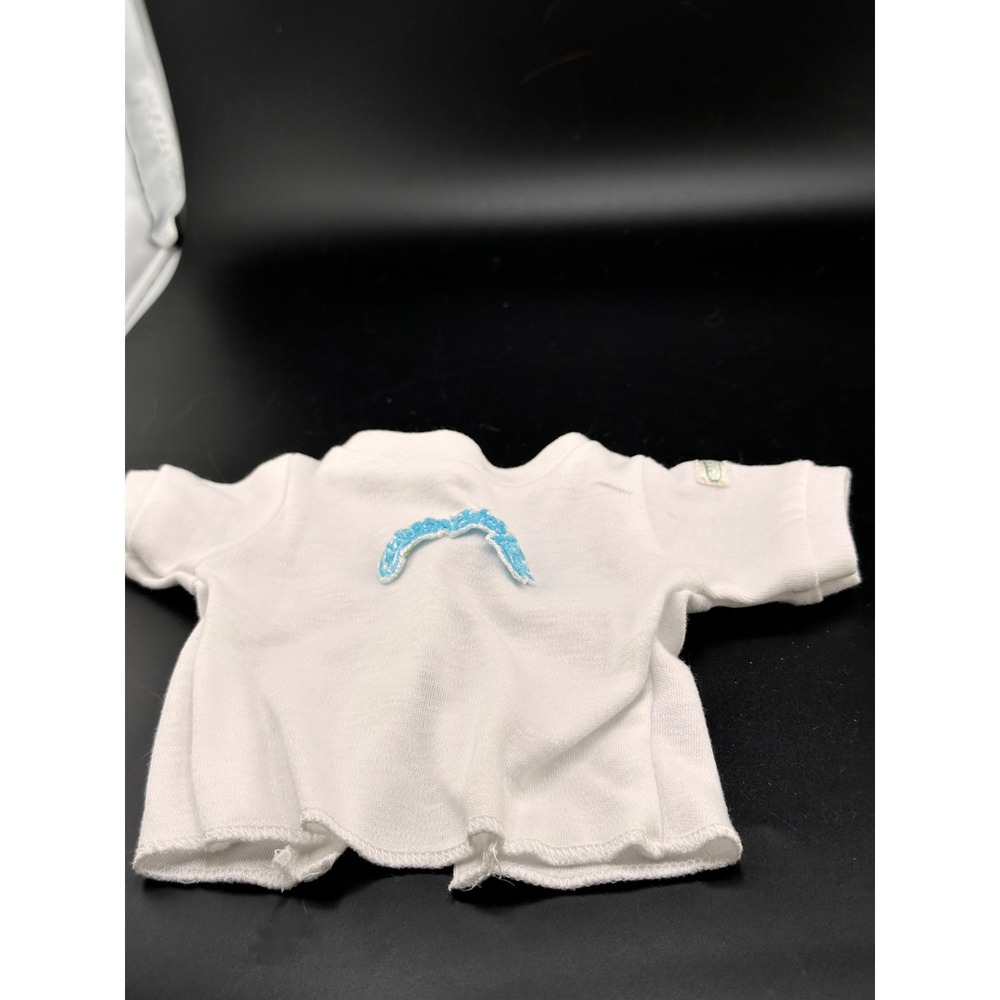 Cabbage Patch Kids white shirt‎ blue embroidered logo RARE READ